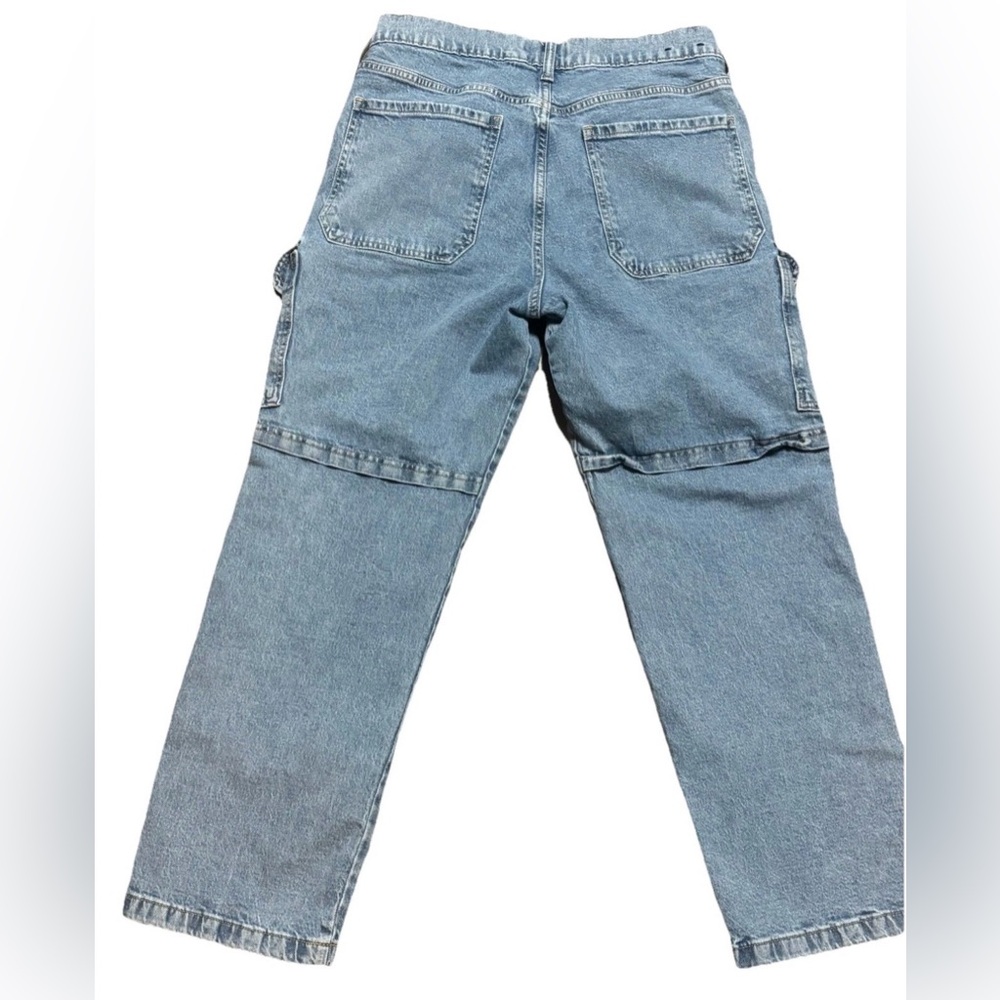 Gap Denim 90s Loose Fit Blue Jeans Size 12/31 Short Medium Wash Blue Mid Rise - Picture 2 of 7